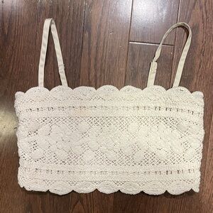 NWOT J. Crew Crochet Crop Tube Top Size XS